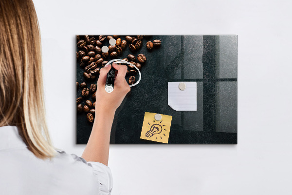 Tableau effaçable magnétique Café et souvenirs en un seul endroit