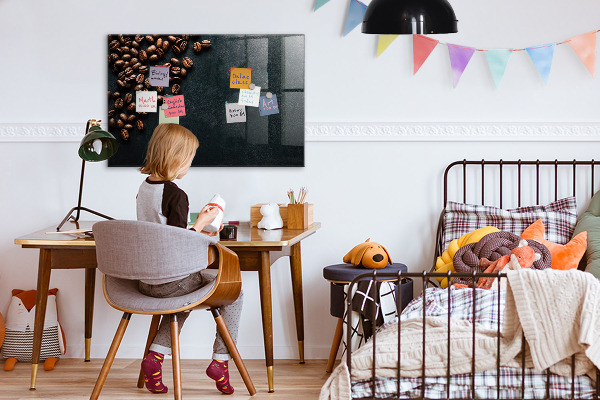 Tableau effaçable magnétique Café et souvenirs en un seul endroit