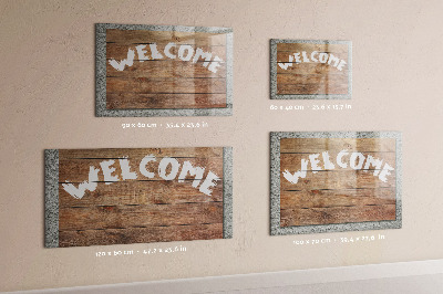 Tableau effaçable magnétique Panneau de bienvenue avec espace pour photos