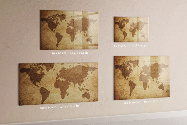 Tableau effaçable magnétique Carte du monde comme source d'inspiration