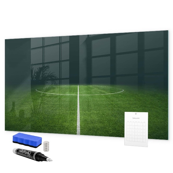Tableau magnétique effaçable Un tableau de notes sur fond vert