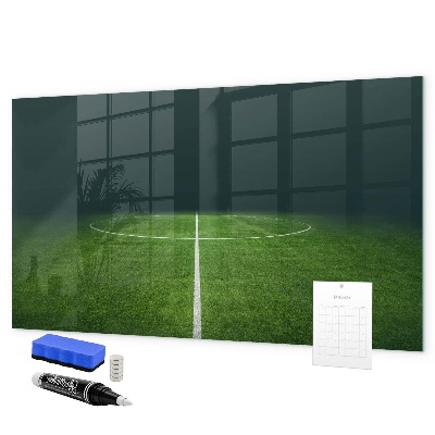 Tableau magnétique effaçable Un tableau de notes sur fond vert