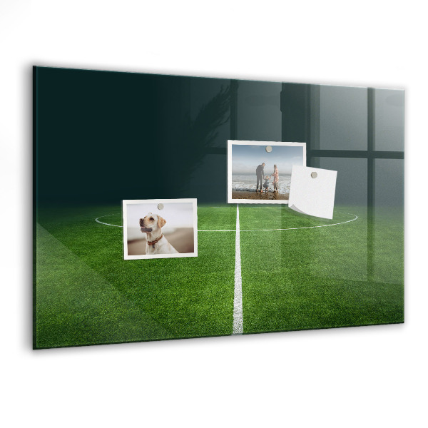 Tableau magnétique effaçable Un tableau de notes sur fond vert