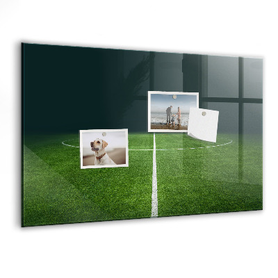 Tableau magnétique effaçable Un tableau de notes sur fond vert
