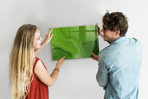 Tableau magnétique effaçable Tableau d'affichage photo vert