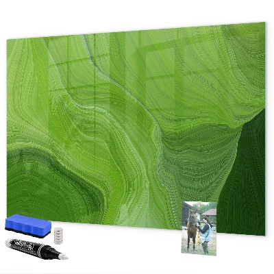 Tableau magnétique effaçable Tableau d'affichage photo vert