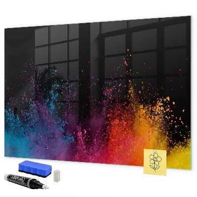 Tableau effaçable magnétique Affiche colorée pour notes et photos