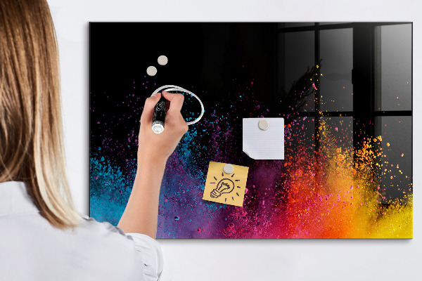 Tableau effaçable magnétique Affiche colorée pour notes et photos