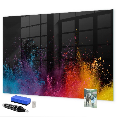 Tableau effaçable magnétique Affiche colorée pour notes et photos