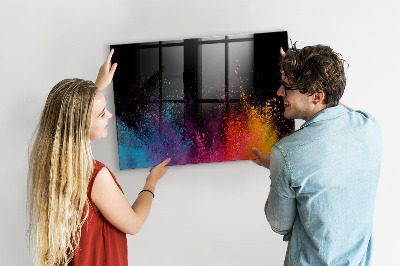 Tableau effaçable magnétique Affiche colorée pour notes et photos