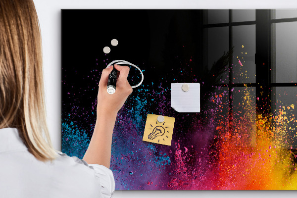 Tableau effaçable magnétique Affiche colorée pour notes et photos