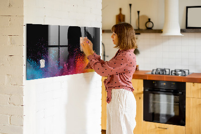 Tableau effaçable magnétique Affiche colorée pour notes et photos