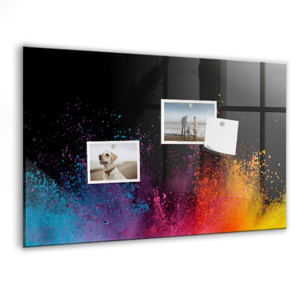 Tableau effaçable magnétique Affiche colorée pour notes et photos