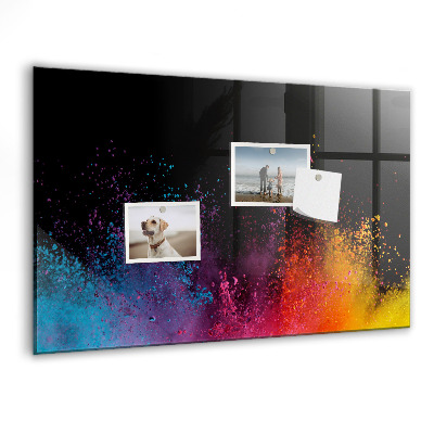 Tableau effaçable magnétique Affiche colorée pour notes et photos