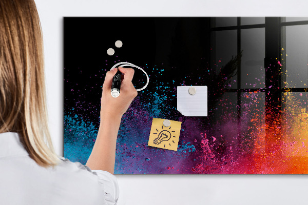 Tableau effaçable magnétique Affiche colorée pour notes et photos