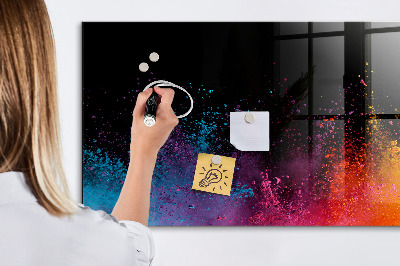 Tableau effaçable magnétique Affiche colorée pour notes et photos