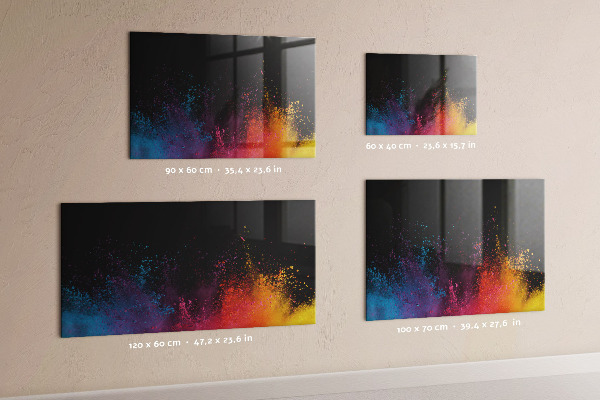 Tableau effaçable magnétique Affiche colorée pour notes et photos