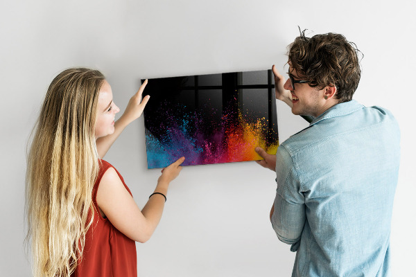 Tableau effaçable magnétique Affiche colorée pour notes et photos
