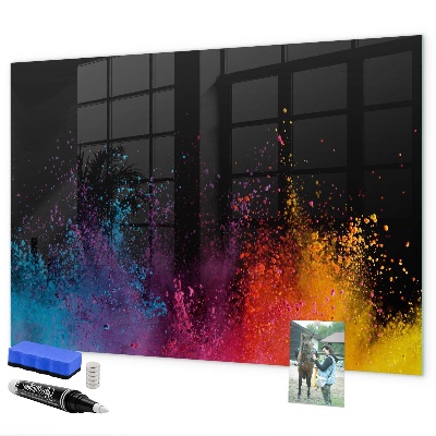 Tableau effaçable magnétique Affiche colorée pour notes et photos