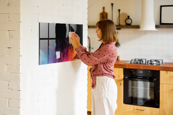 Tableau effaçable magnétique Affiche colorée pour notes et photos