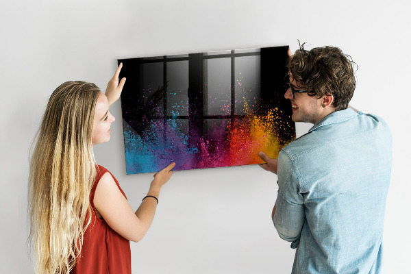 Tableau effaçable magnétique Affiche colorée pour notes et photos