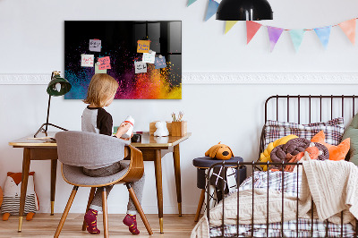 Tableau effaçable magnétique Affiche colorée pour notes et photos