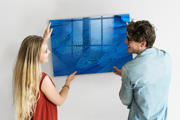 Tableau magnétique effaçable Tableau bleu pour les photos et les notes