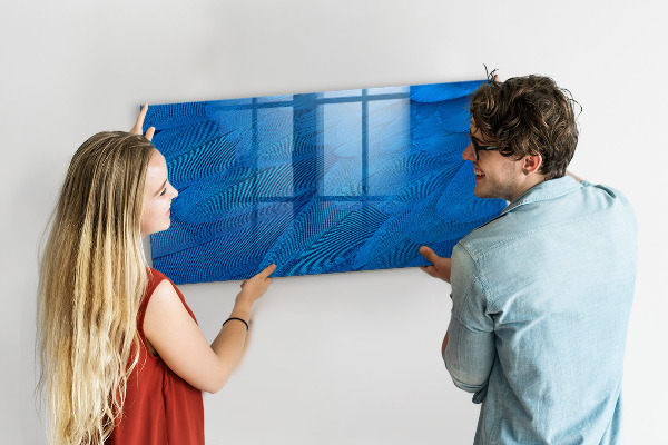 Tableau magnétique effaçable Tableau bleu pour les photos et les notes
