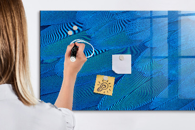 Tableau magnétique effaçable Tableau bleu pour les photos et les notes