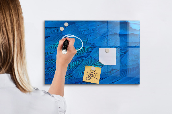 Tableau magnétique effaçable Tableau bleu pour les photos et les notes