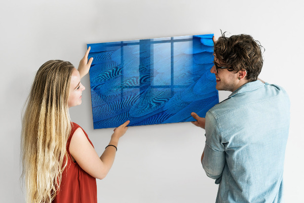 Tableau magnétique effaçable Tableau bleu pour les photos et les notes