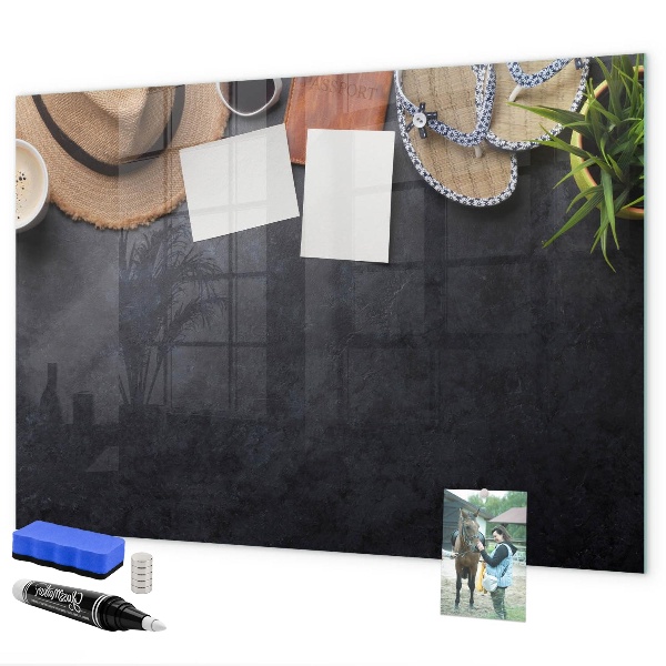 Tableau magnétique effaçable Une boîte pour les souvenirs et les notes
