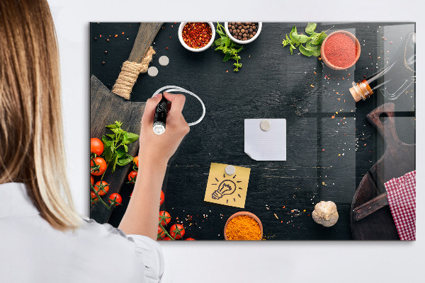 Tableau effaçable magnétique Inspirations culinaires liées à des souvenirs personnels