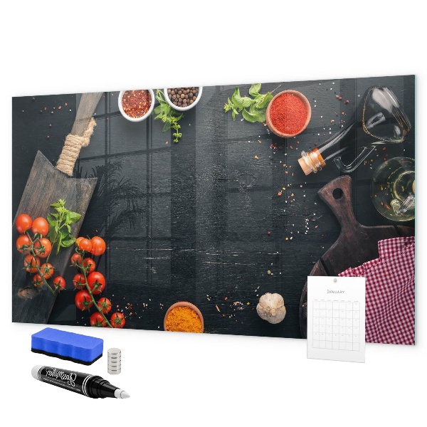 Tableau effaçable magnétique Inspirations culinaires liées à des souvenirs personnels