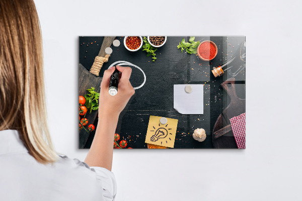 Tableau effaçable magnétique Inspirations culinaires liées à des souvenirs personnels