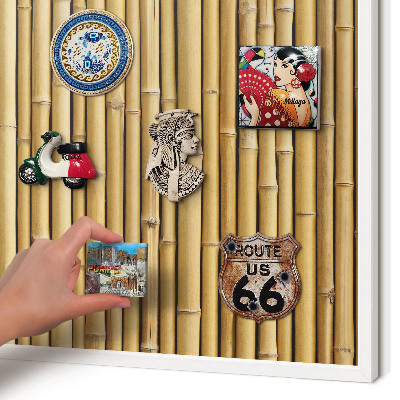 Panneau magnétique décoratif cadre noir Motif bambou