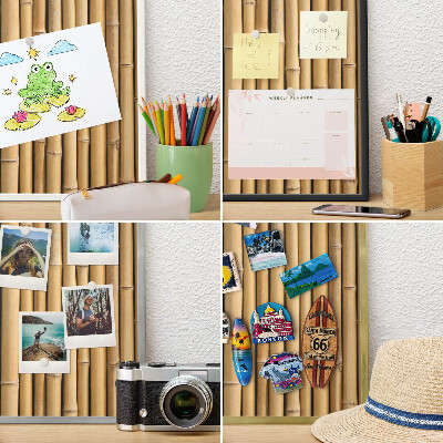 Panneau magnétique décoratif cadre noir Motif bambou