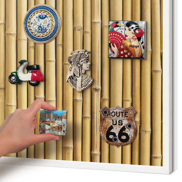 Panneau magnétique décoratif cadre noir Motif bambou