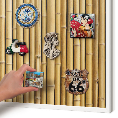 Panneau magnétique décoratif cadre noir Motif bambou