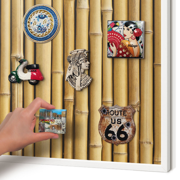 Panneau magnétique décoratif cadre noir Motif bambou
