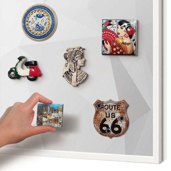 Panneau magnétique décoratif cadre noir Géométrie blanche