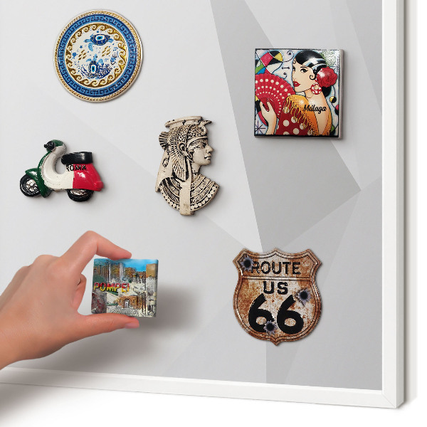 Panneau magnétique décoratif cadre noir Géométrie blanche
