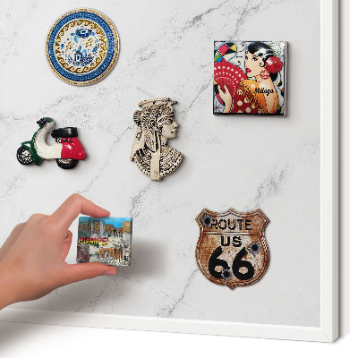 Panneau magnétique décoratif cadre noir Motif marbré