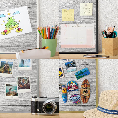 Panneau magnétique décoratif cadre noir Texture bois
