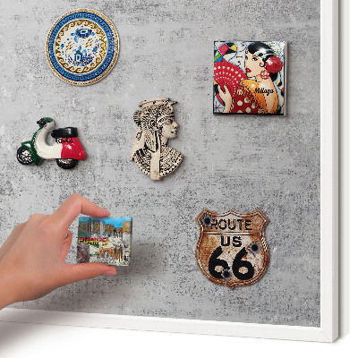 Tableau mural pour aimants dans un cadre noir Surface grise