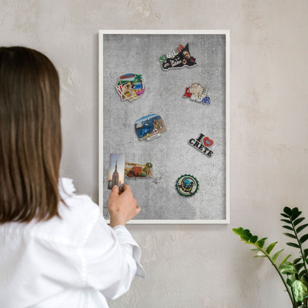 Tableau mural pour aimants dans un cadre noir Minimalisme concret