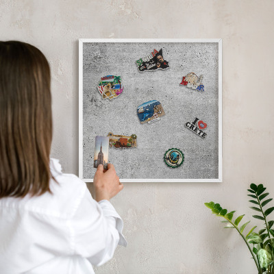 Tableau mural pour aimants dans un cadre noir Minimalisme concret
