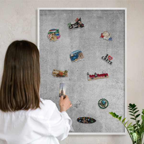 Tableau mural pour aimants dans un cadre noir Minimalisme concret