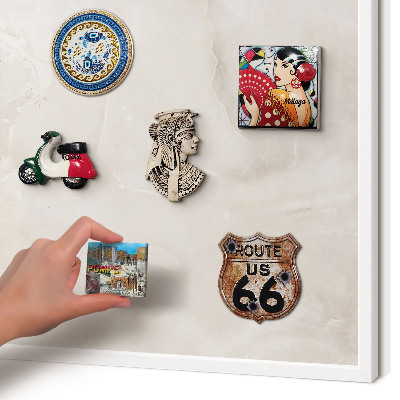 Tableau mural pour aimants dans un cadre noir Marbre beige