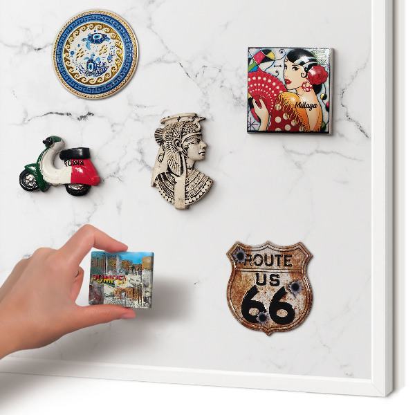 Panneau magnétique décoratif cadre noir Motif marbré